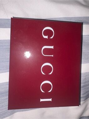 Gucci Box in Deep Red with White Logo